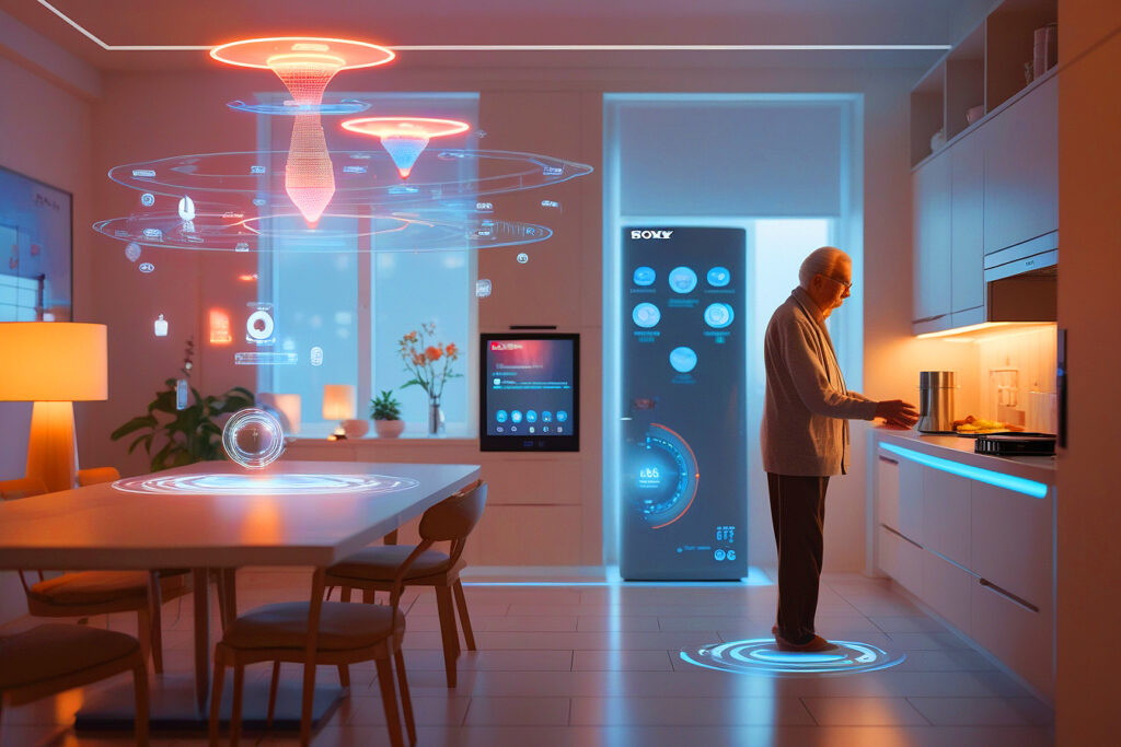 AI in 2025 powers an invisible smart home with self-repairing appliances and holographic interfaces, enhancing daily life effortlessly.